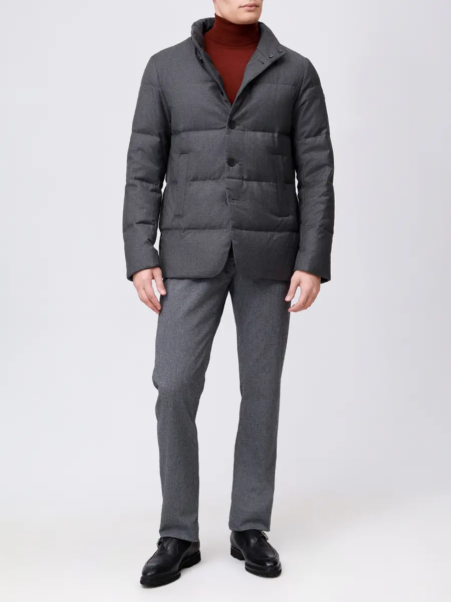 Пуховик стеганый DUNO BJORN 480 Серый  Фото 2