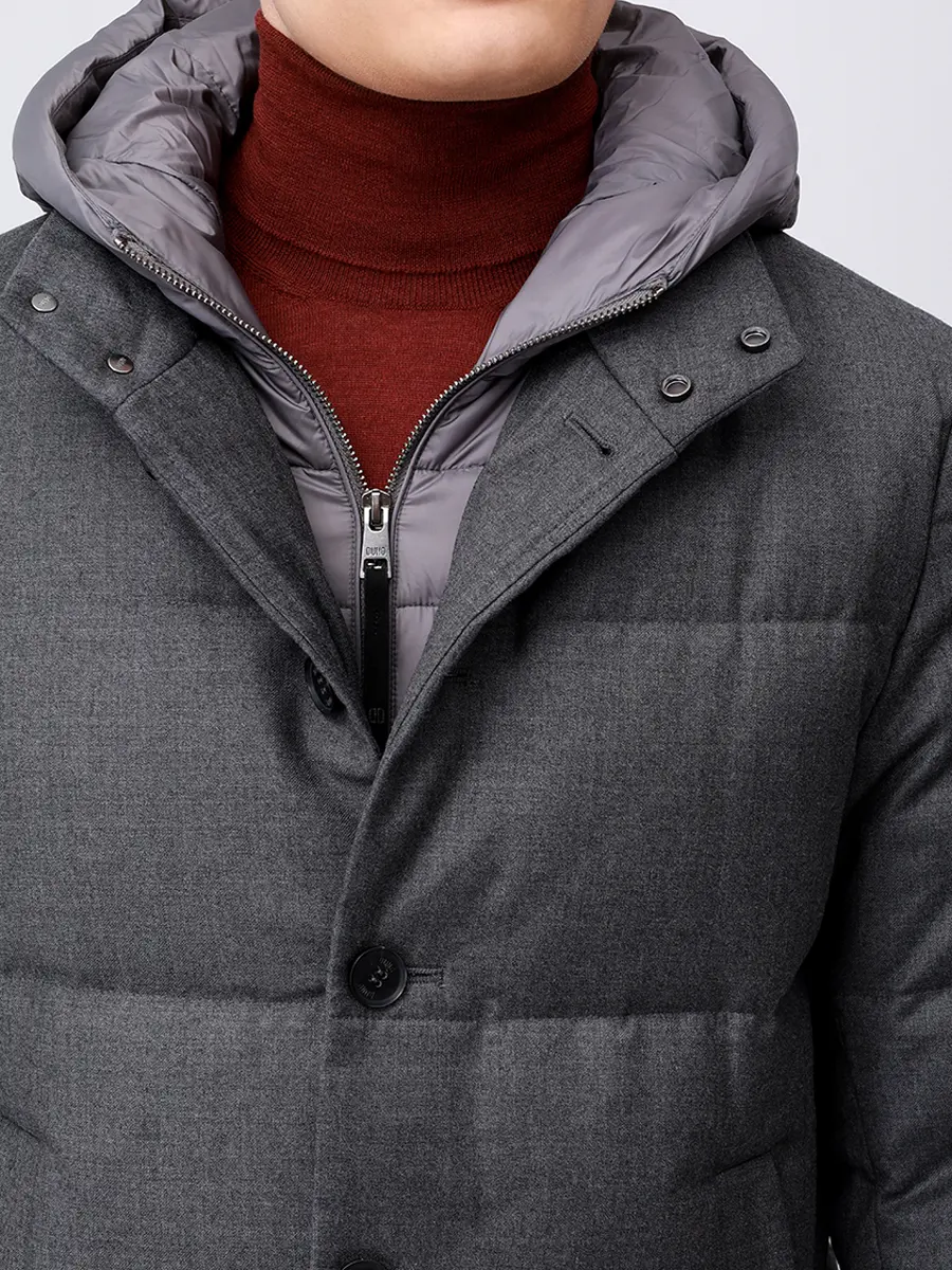 Пуховик стеганый DUNO BJORN 480 Серый  Фото 5