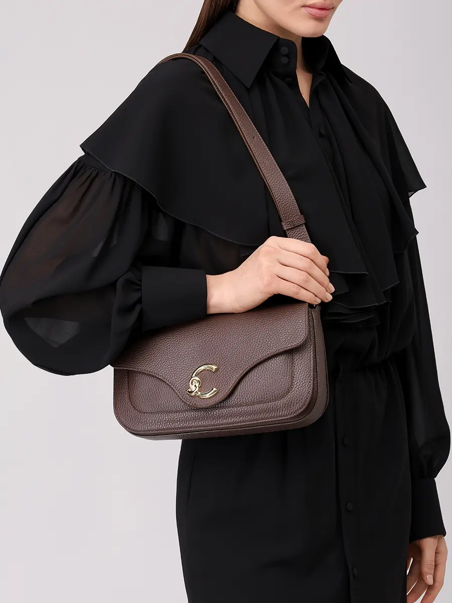 Сумка кожаная C-Me COCCINELLE E1 SSL 12 03 01/W20 Коричневый  Фото 2