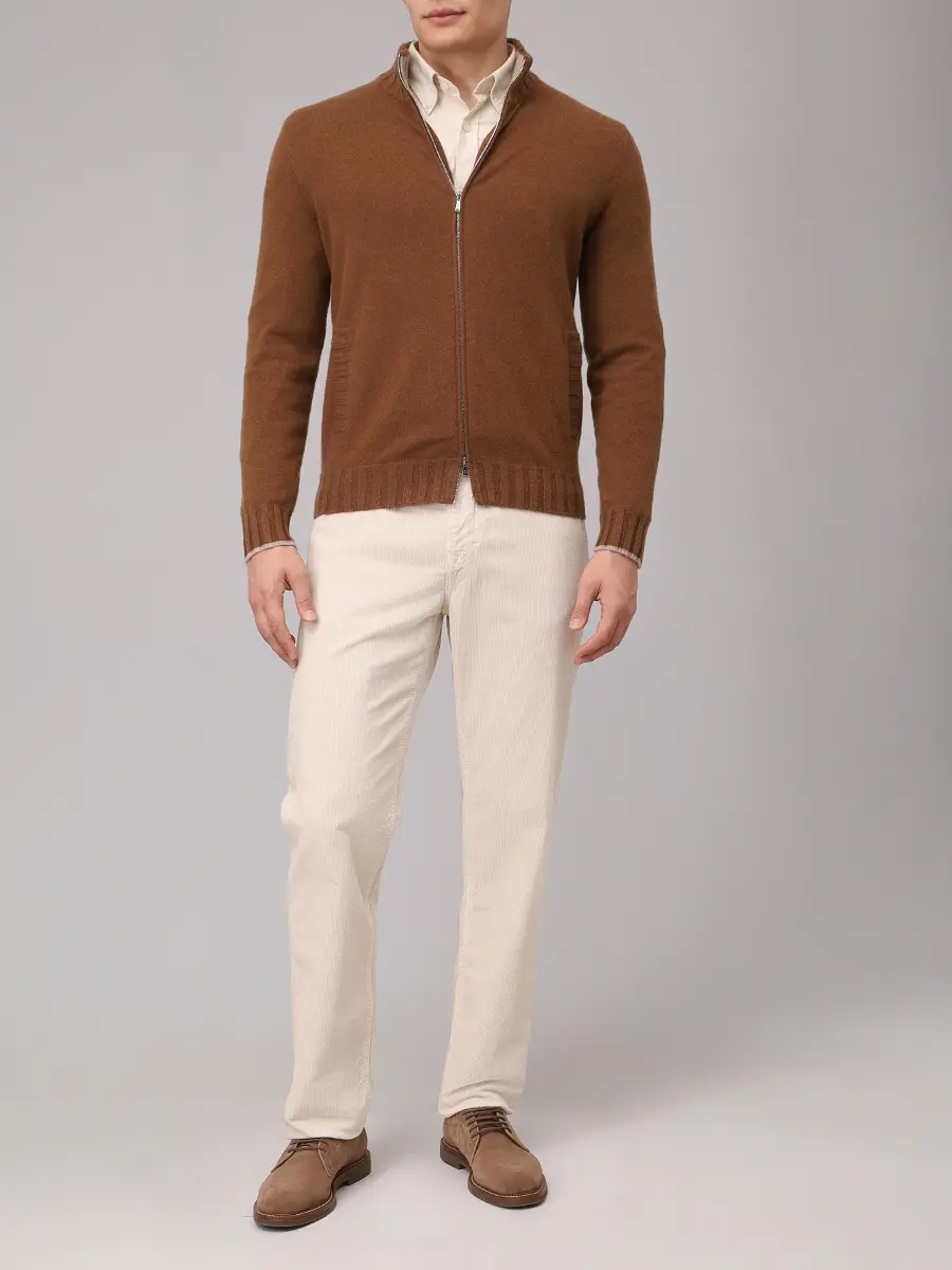 Рубашка Regular Fit хлопковая BOSS 50550585/131 Кремовый  Фото 2