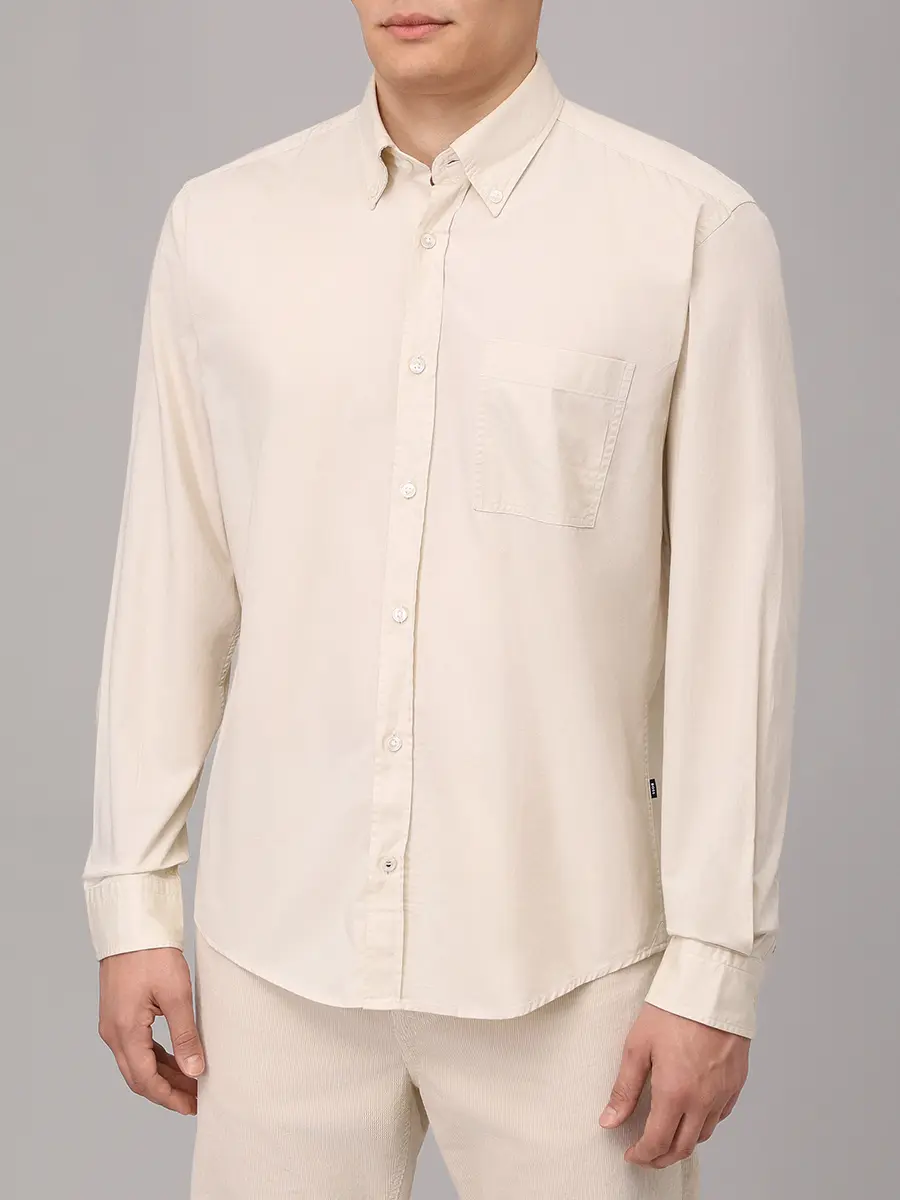 

Рубашка Regular Fit хлопковая, Кремовый, 50550585/131