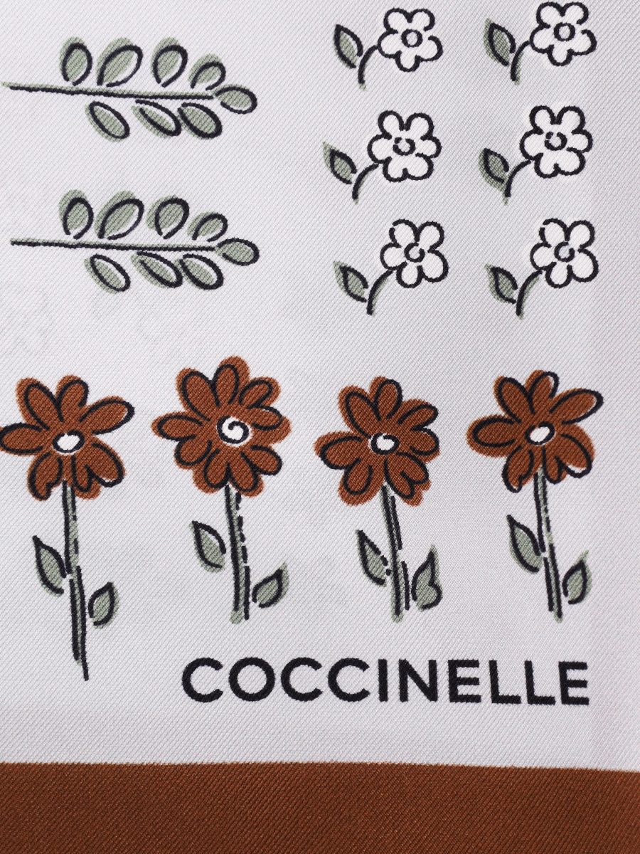Платок шелковый COCCINELLE E7 TNY 38 01 01/M21 Белый  Фото 4