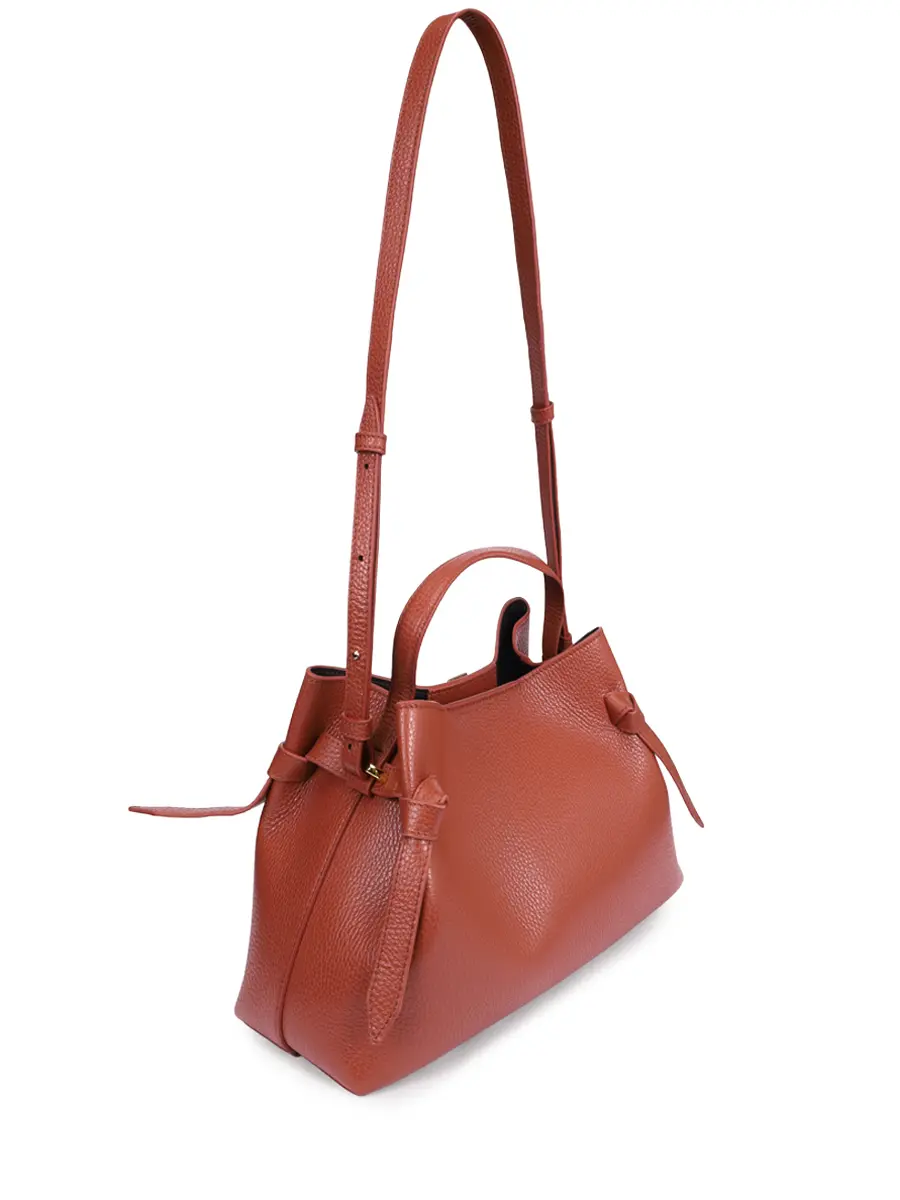 Сумка кожаная Gyoza YUZEFI YUZPF25-HB-GZ-L058 Оранжевый  Фото 3