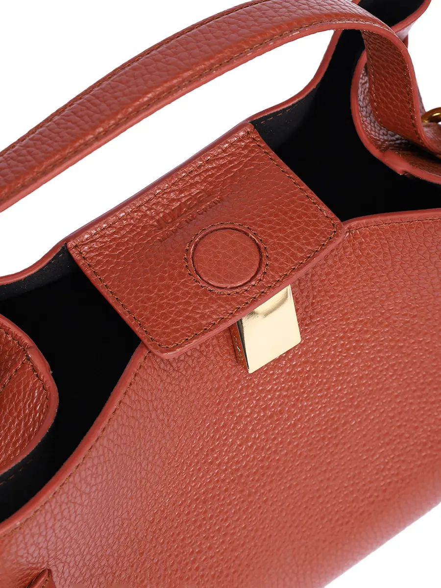 Сумка кожаная Gyoza YUZEFI YUZPF25-HB-GZ-L058 Оранжевый  Фото 4