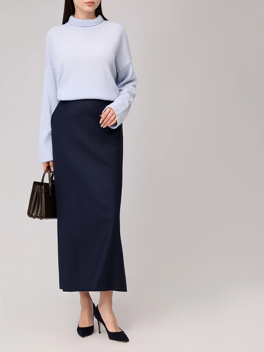 Свитер из шерсти альпака ANTONELLI FIRENZE 41609P-01654-20701 Голубой  Фото 2