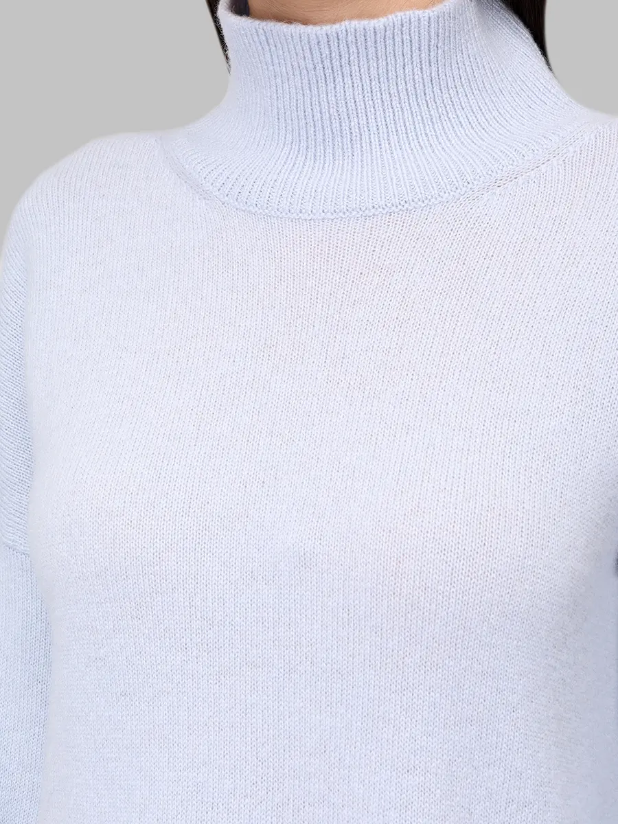 Свитер из шерсти альпака ANTONELLI FIRENZE 41609P-01654-20701 Голубой  Фото 5