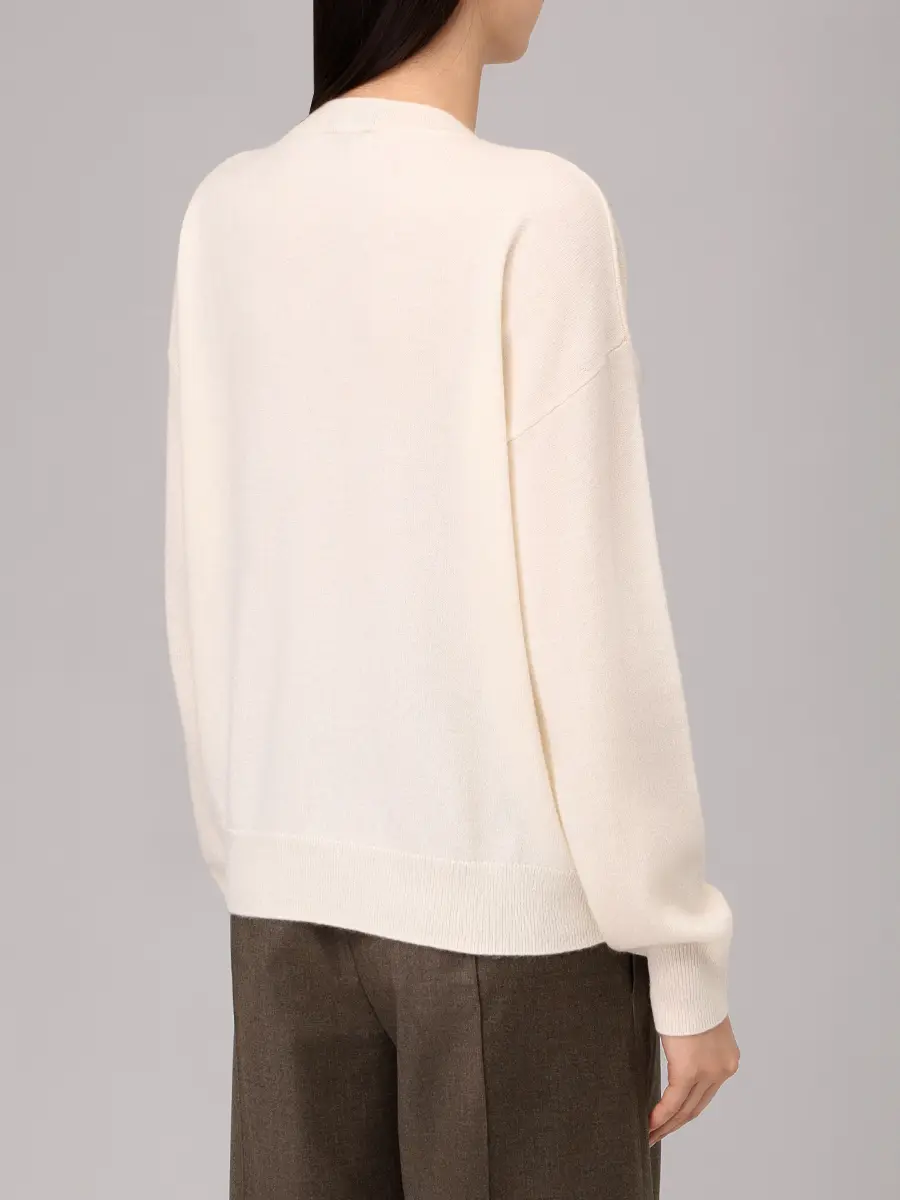 Джемпер кашемировый BOSS 50547883/118 Кремовый  Фото 3