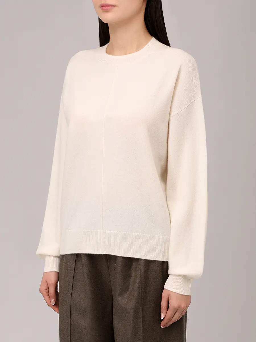 Джемпер кашемировый BOSS 50547883/118 Кремовый  Фото 4