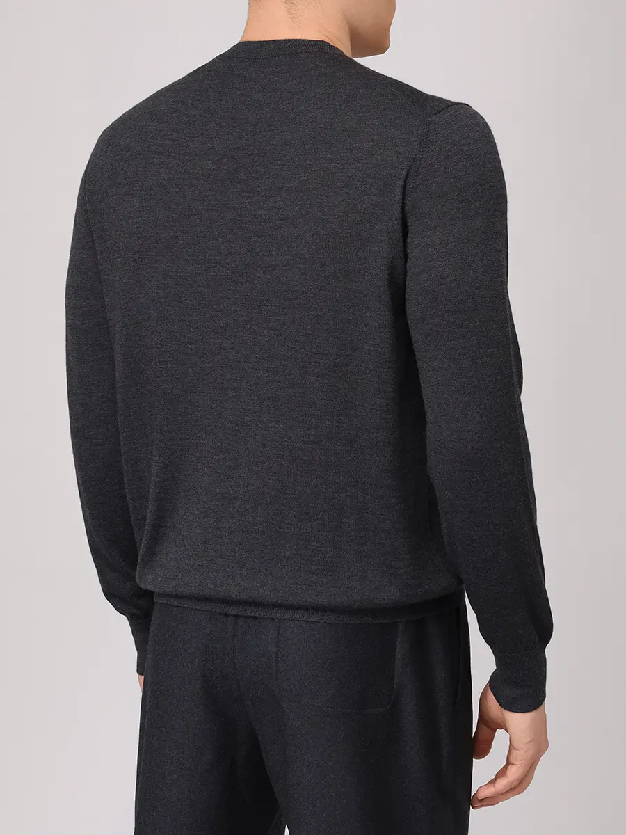 Джемпер из шерсти и кашемира AGNONA K106U28U-0V1809U-K71 Серый  Фото 3