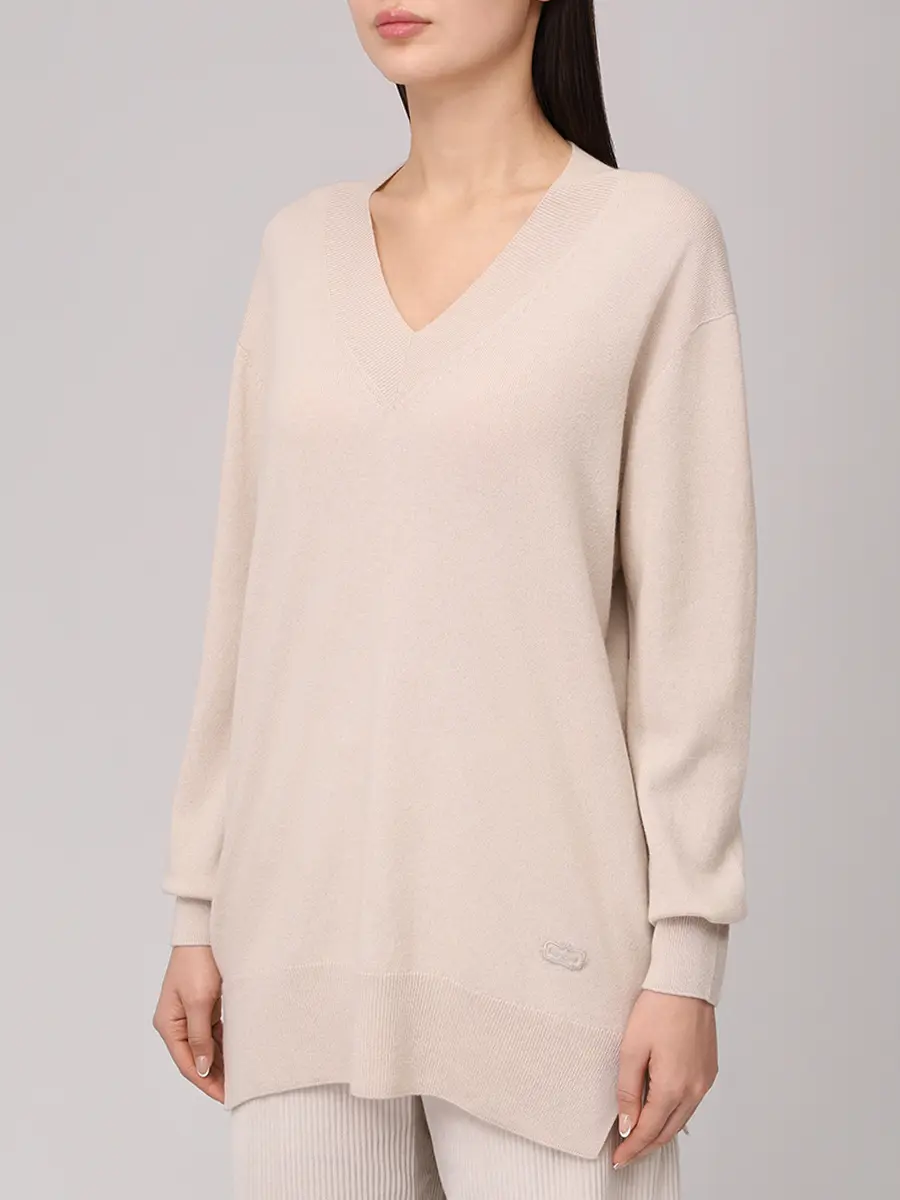 Пуловер кашемировый AGNONA K008018U-4K120NU-N14 Бежевый  Фото 4