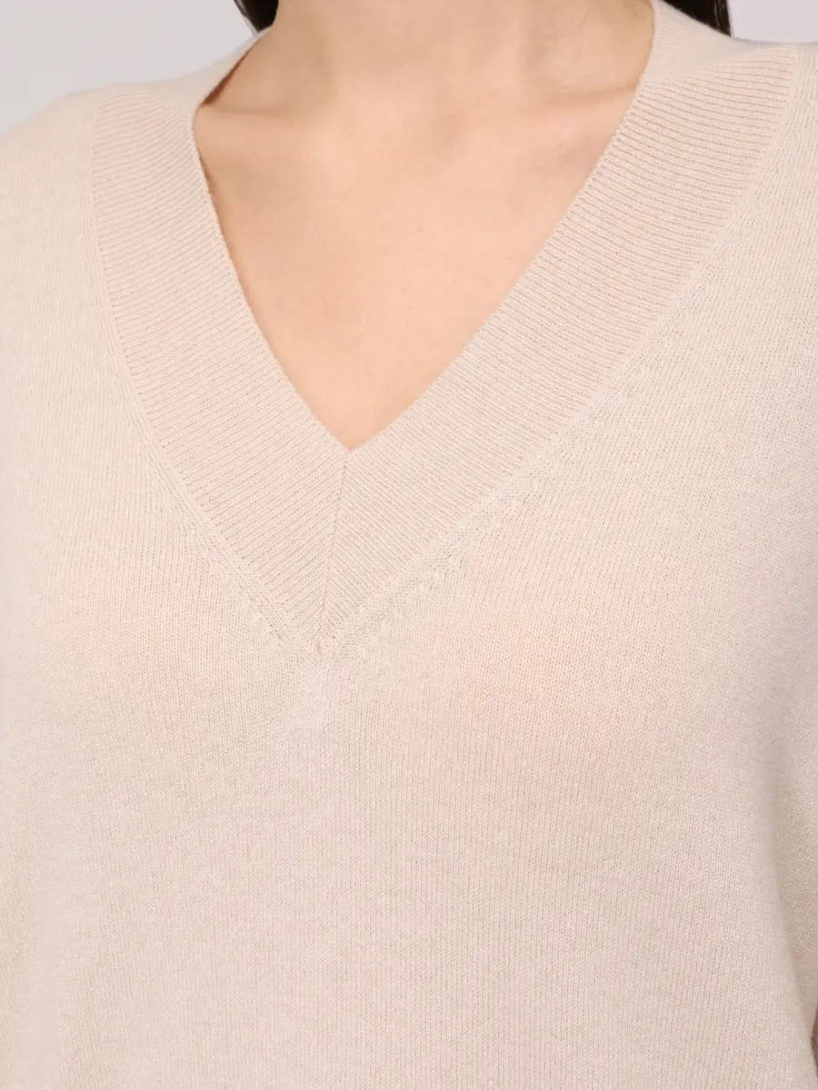 Пуловер кашемировый AGNONA K008018U-4K120NU-N14 Бежевый  Фото 5