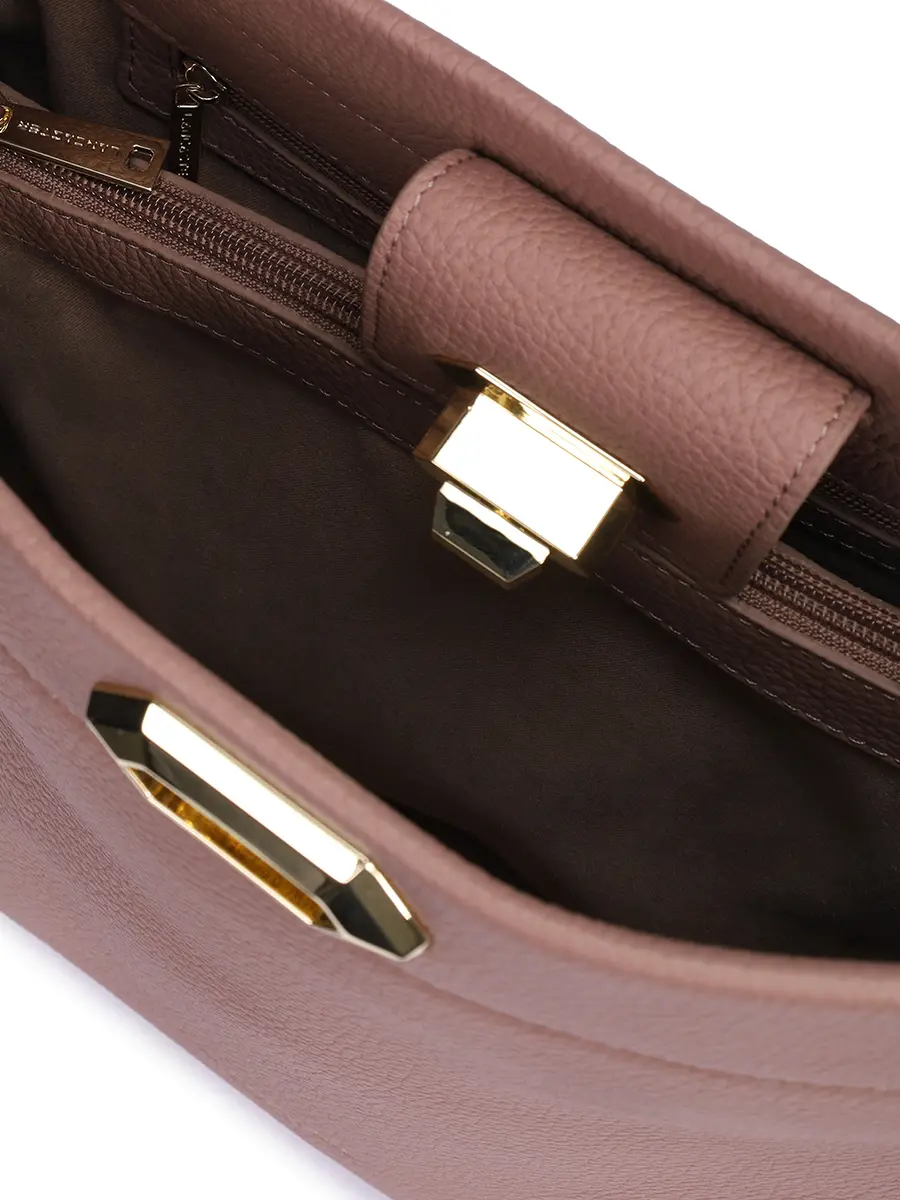 Сумка кожаная Mademoiselle LANCASTER 572-106-NUDEFUME Бежевый  Фото 4