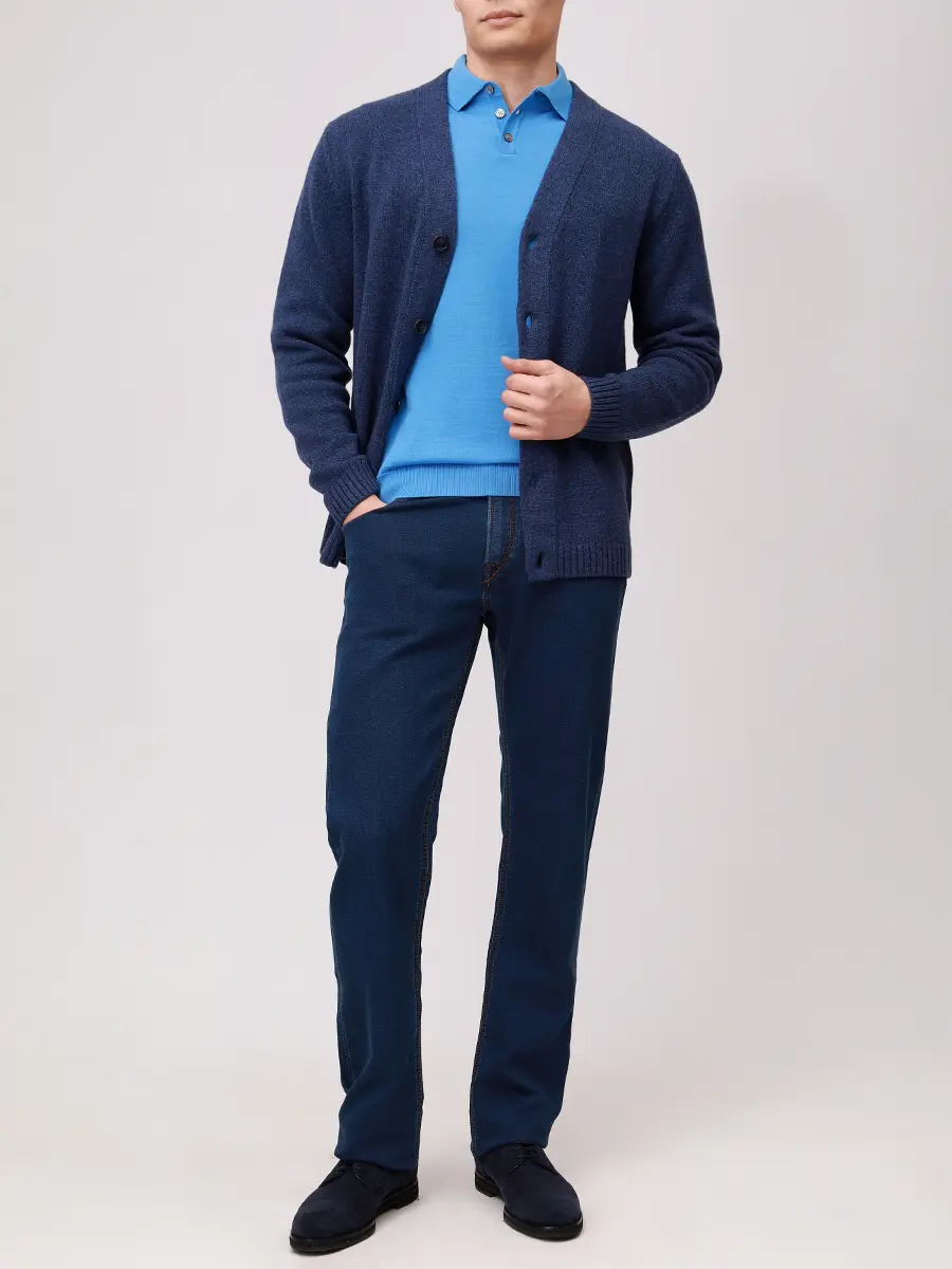 Поло шерстяное DANIELE FIESOLI 0026/26 SKY Голубой  Фото 2