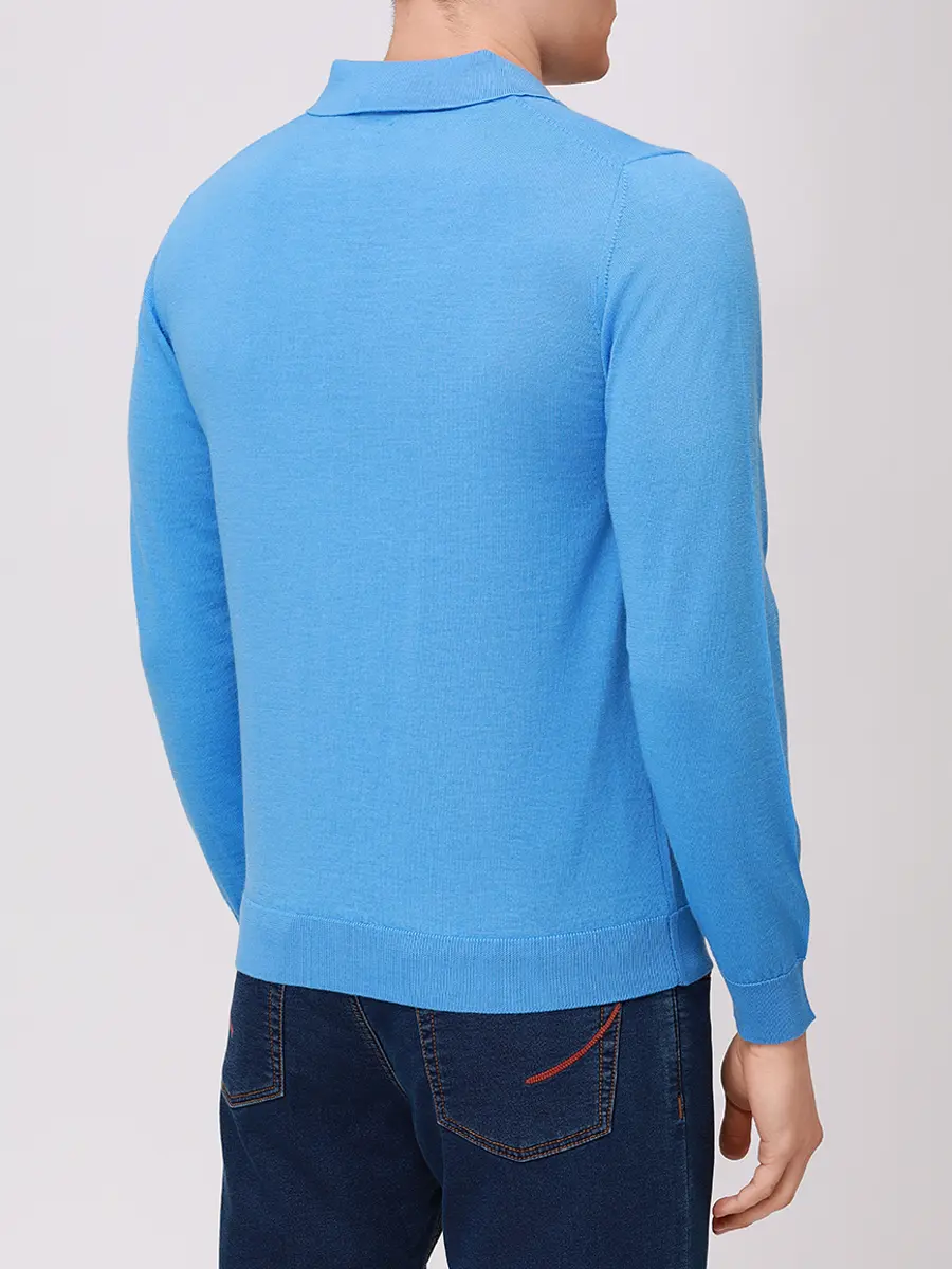 Поло шерстяное DANIELE FIESOLI 0026/26 SKY Голубой  Фото 3