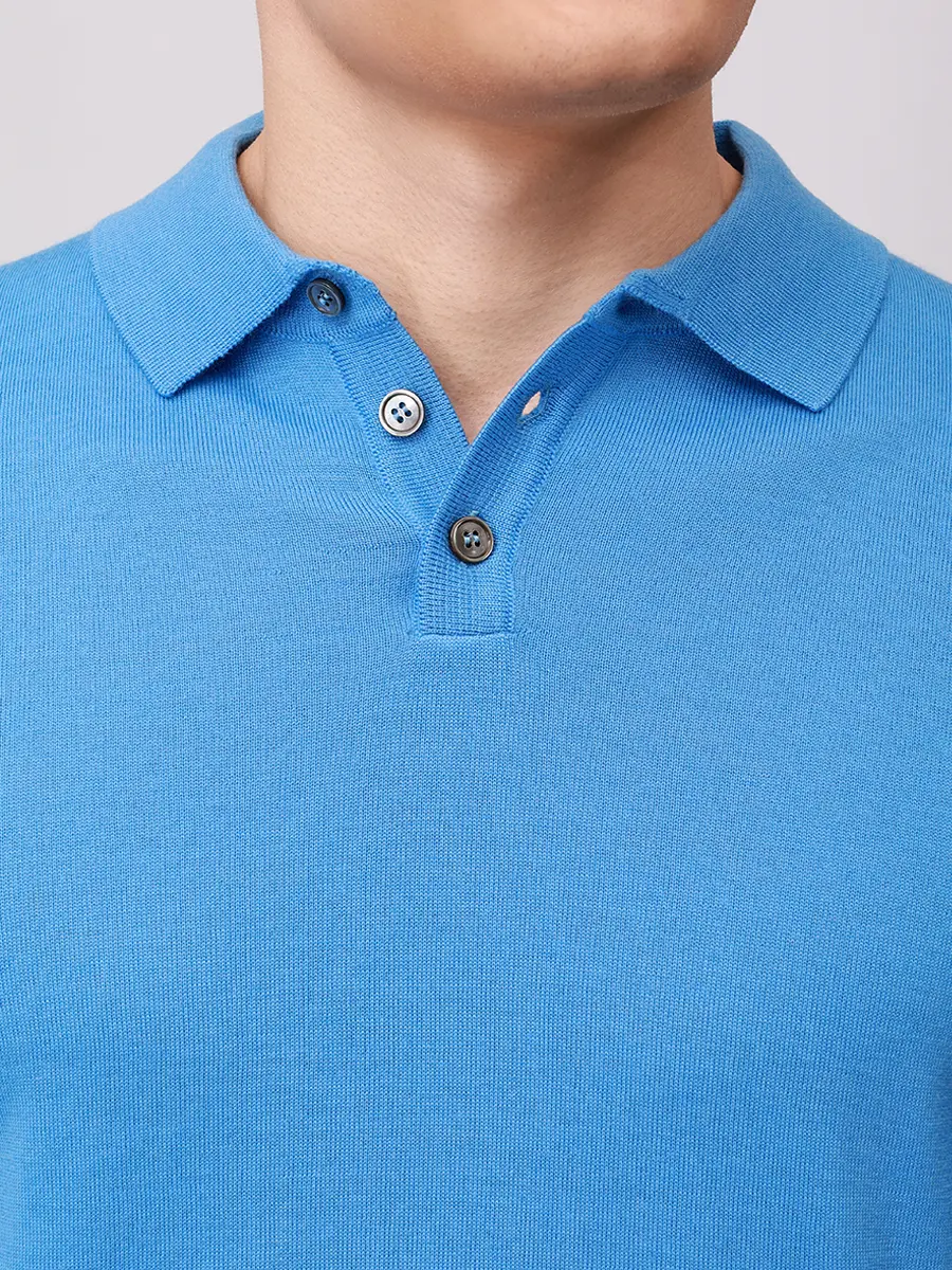 Поло шерстяное DANIELE FIESOLI 0026/26 SKY Голубой  Фото 5
