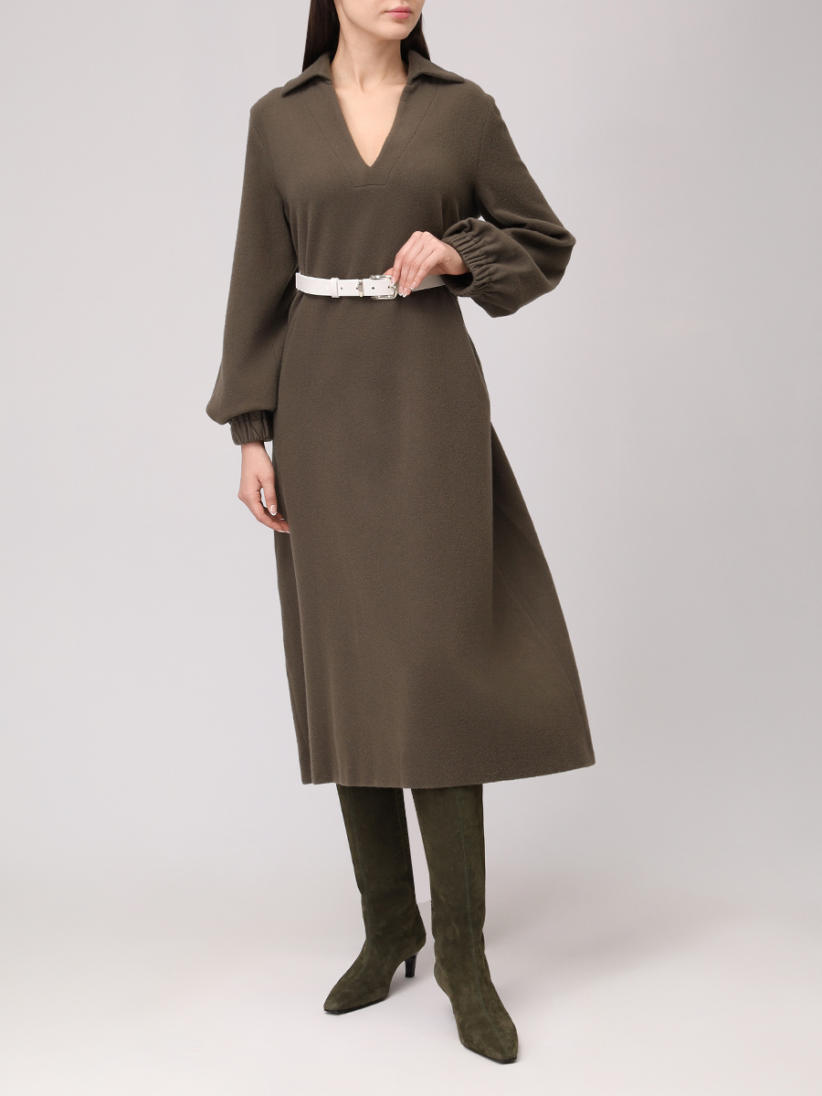 Платье шерстяное ANTONELLI FIRENZE P6496-898C-220 Зеленый  Фото 2