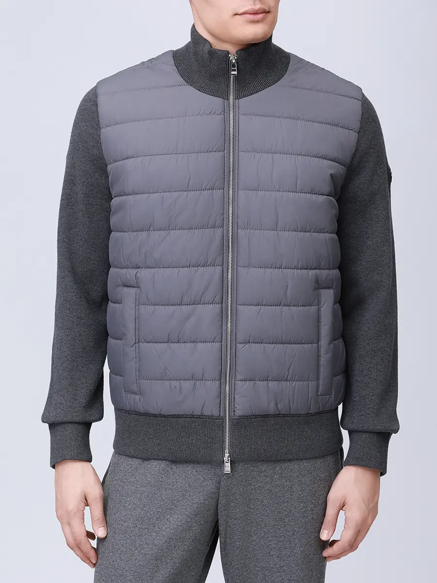 Кардиган комбинированный BOSS 50549991/030 Серый  Фото 4