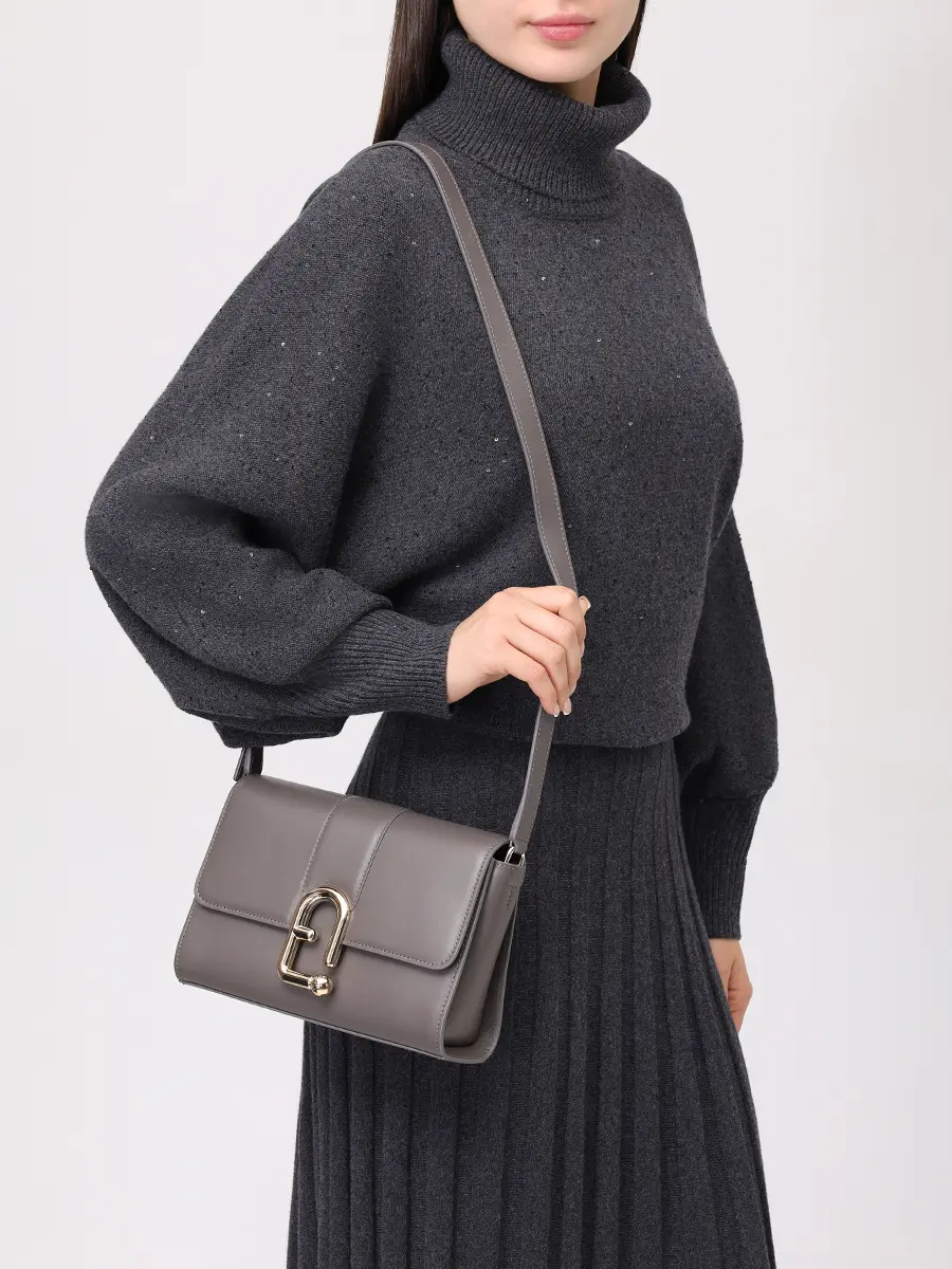 Сумка кожаная Urban FURLA WB01683-BX3346-4283S Серый  Фото 2