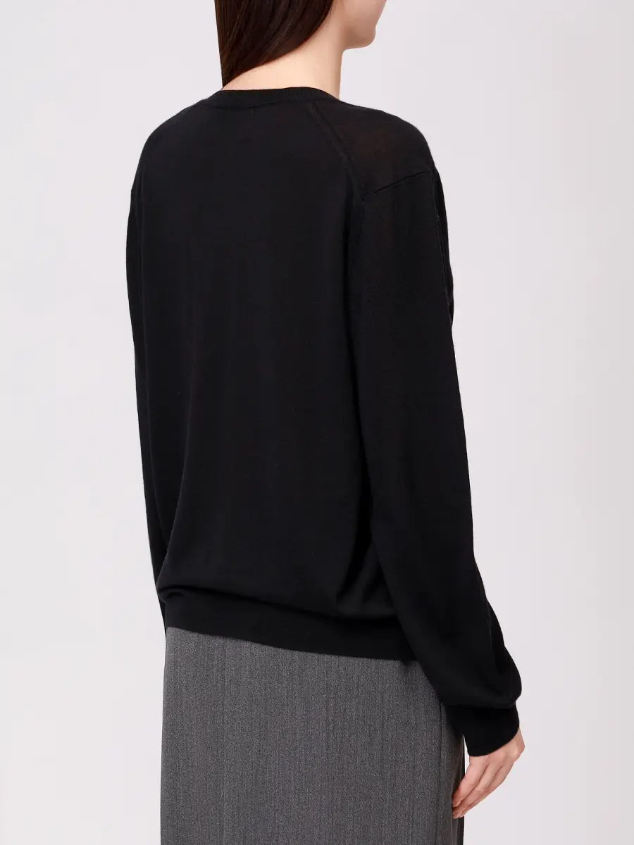 Пуловер кашемировый Julio LOULOU DE SAISON JULIO Черный  Фото 3