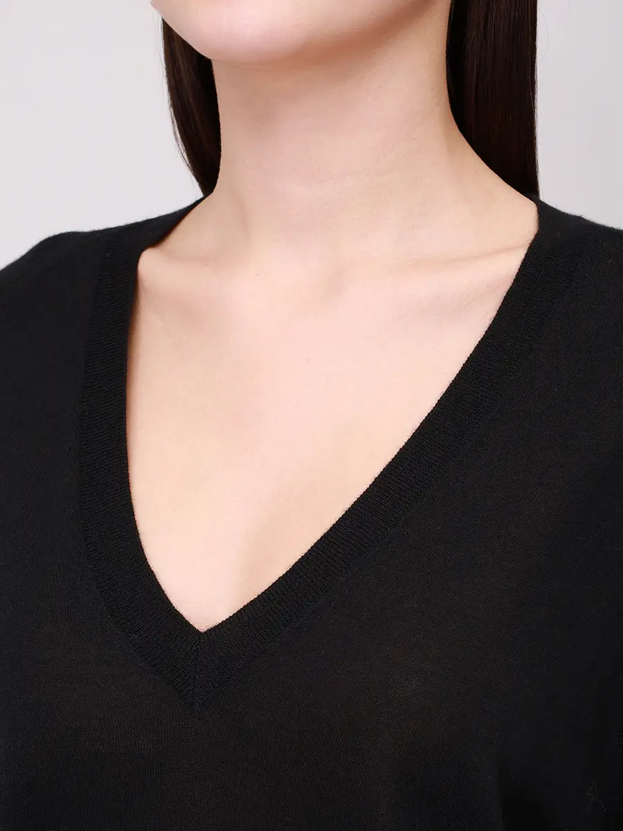 Пуловер кашемировый Julio LOULOU DE SAISON JULIO Черный  Фото 5