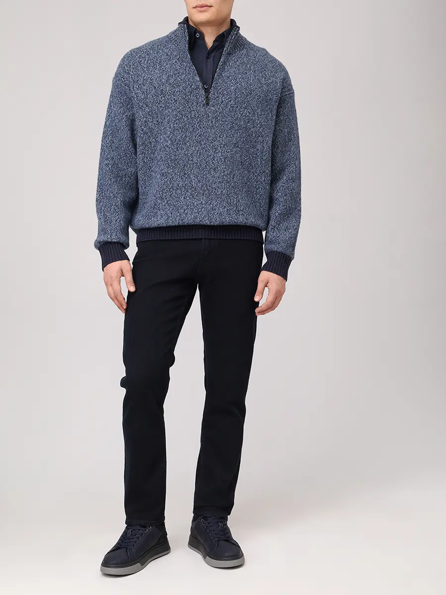 Джемпер шерстяной BOSS 50548669/404 Синий  Фото 2