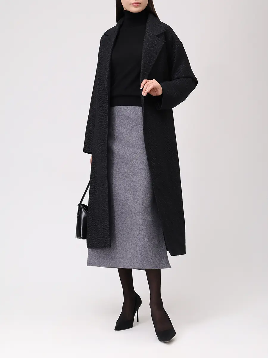 Юбка шерстяная BOSS 50550793/028 Серый  Фото 2