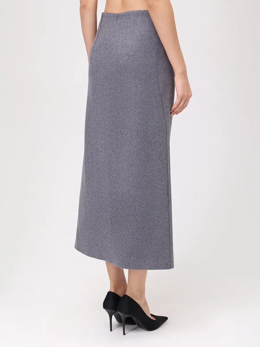 Юбка шерстяная BOSS 50550793/028 Серый  Фото 3