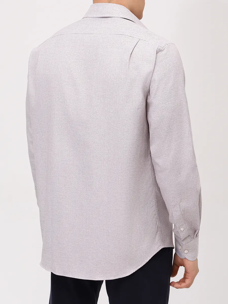 Рубашка Regular Fit хлопковая PAUL & SHARK 15313103CF/G06 Бежевый  Фото 3