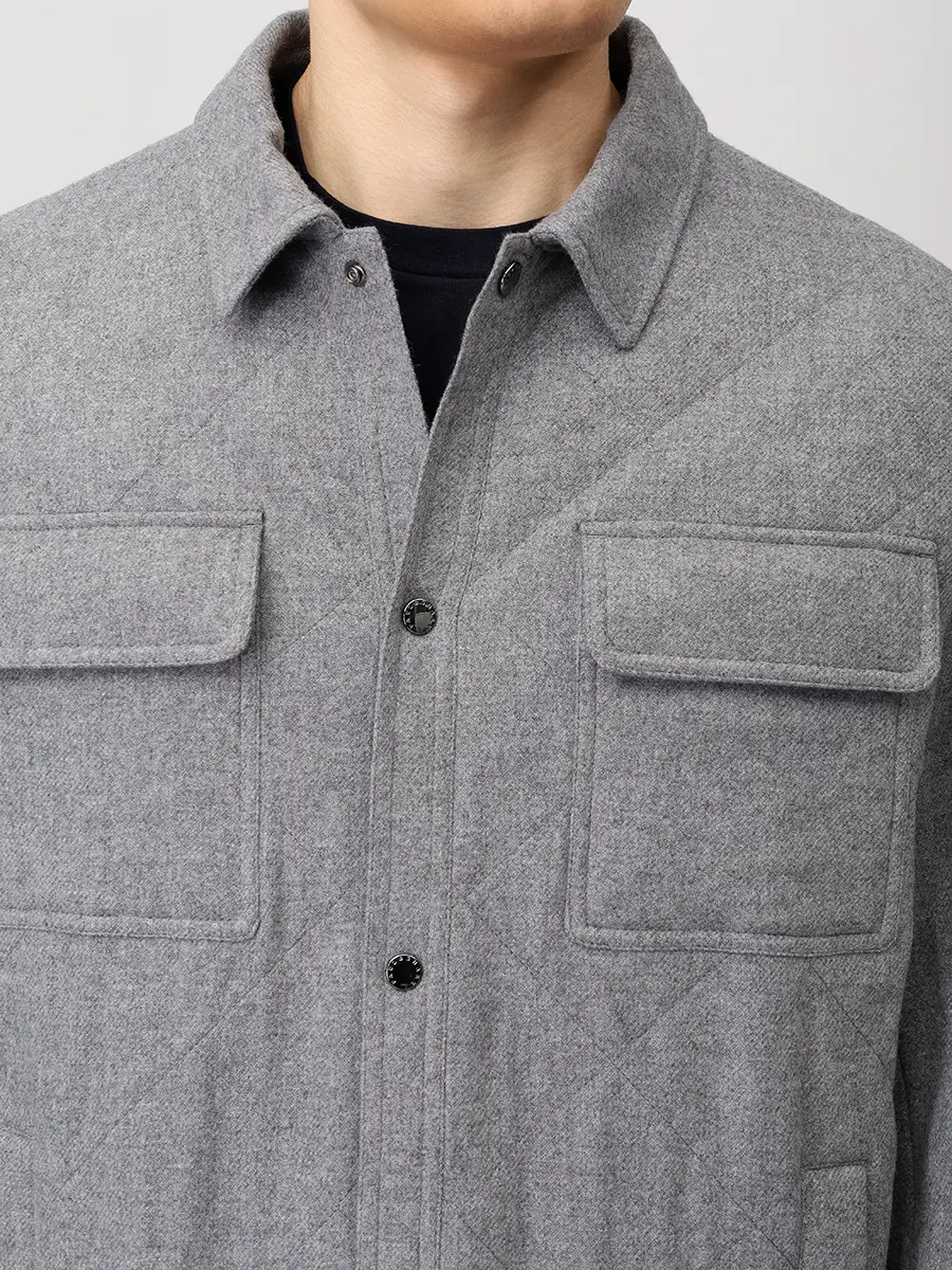 Куртка шерстяная PAUL & SHARK 15312443/067 Серый  Фото 5