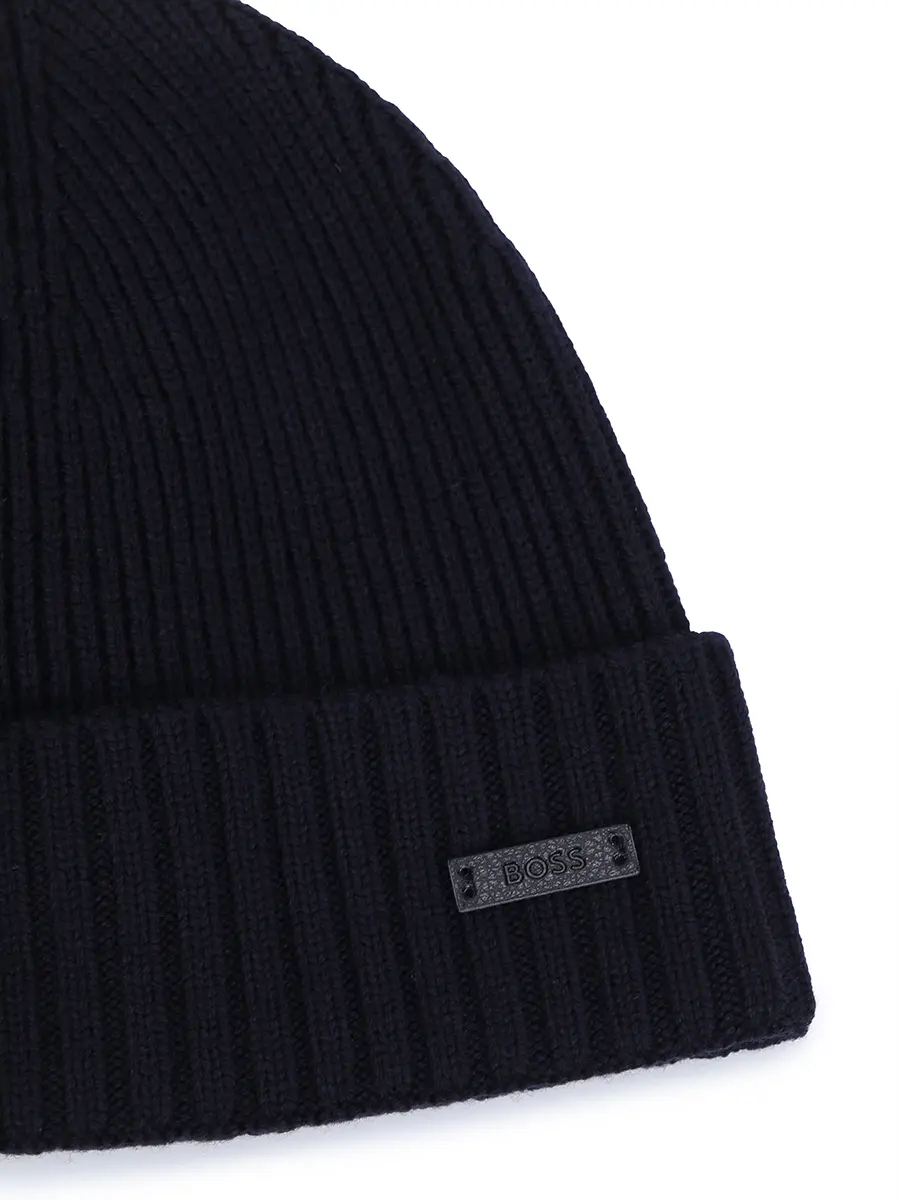 Шапка шерстяная BOSS 50495306/404 Синий  Фото 3