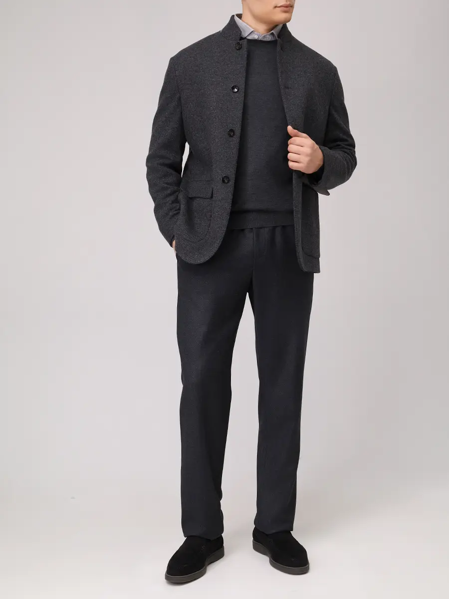 Пиджак из кашемира и шерсти AGNONA TX10U1U-MD706U-K74 Серый  Фото 2