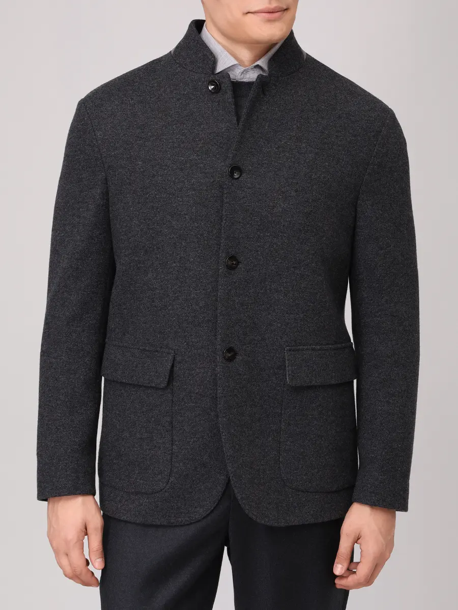 Пиджак из кашемира и шерсти AGNONA TX10U1U-MD706U-K74 Серый  Фото 4