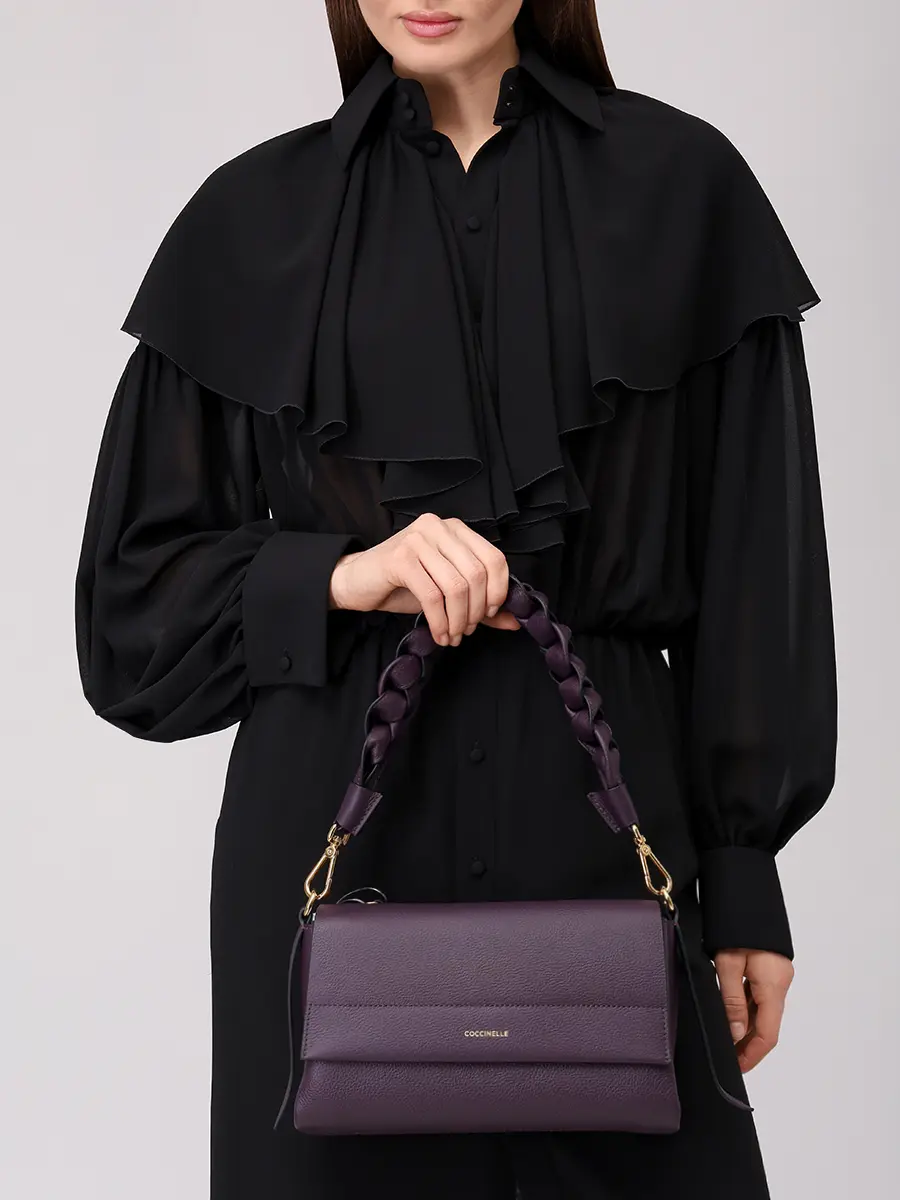 Сумка кожаная Boheme Grana Double COCCINELLE E1 M50 12 01 01/738 Фиолетовый  Фото 2
