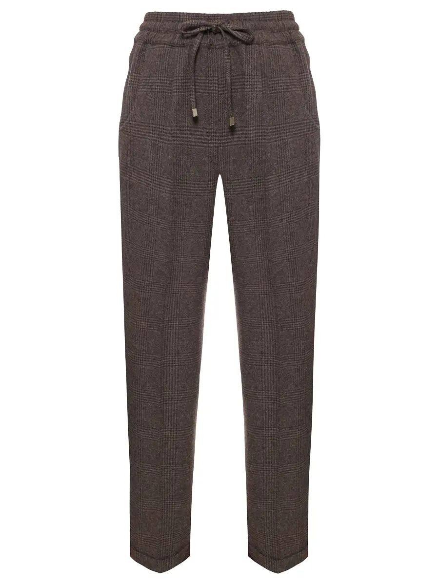Брюки шерстяные KITON D37102K055G02001 Коричневый 