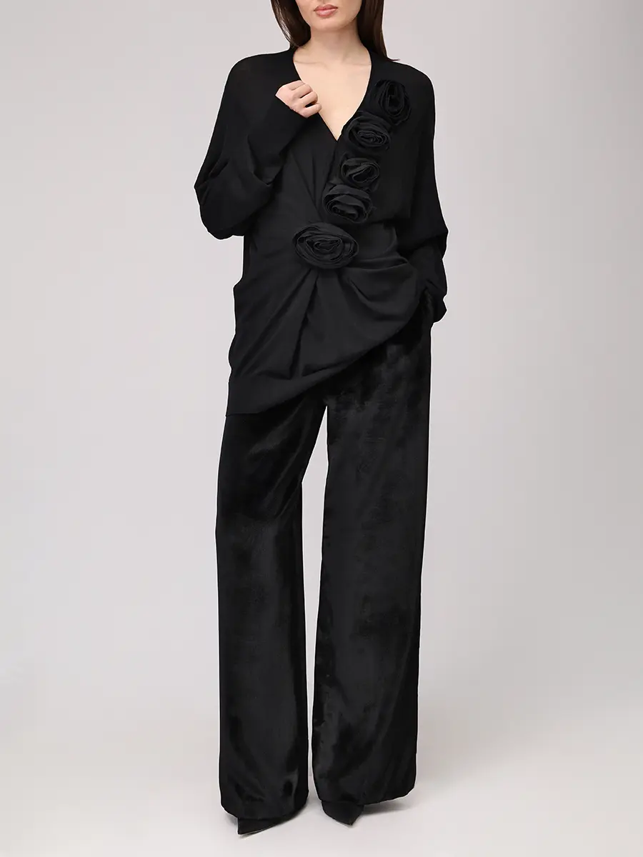 

Пуловер шерстяной, Черный, A093566030555