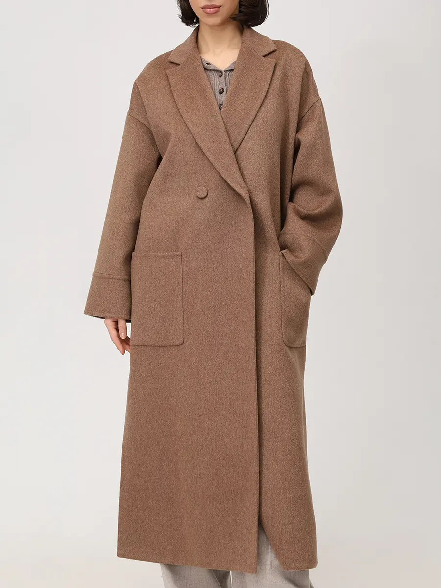 Пальто кашемировое AGNONA TL1002U-D7036U-M23 Бежевый  Фото 4