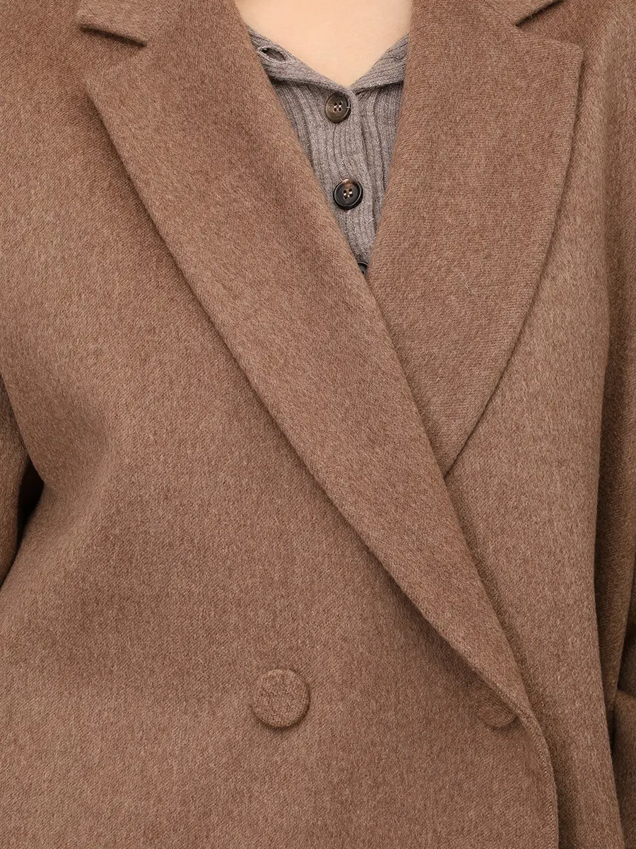 Пальто кашемировое AGNONA TL1002U-D7036U-M23 Бежевый  Фото 5