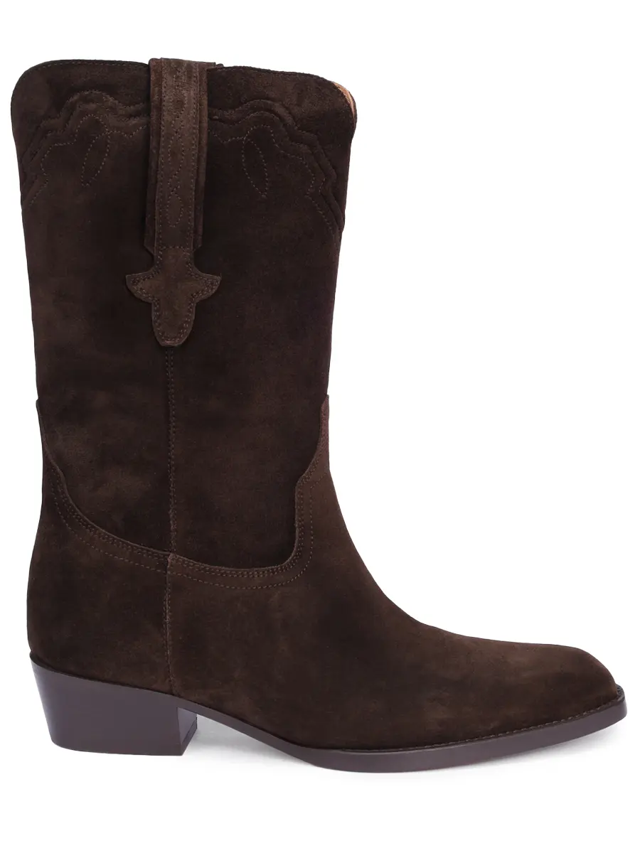 

Казаки замшевые, Коричневый, PX1452-XWACS-HILDA BOOT 35