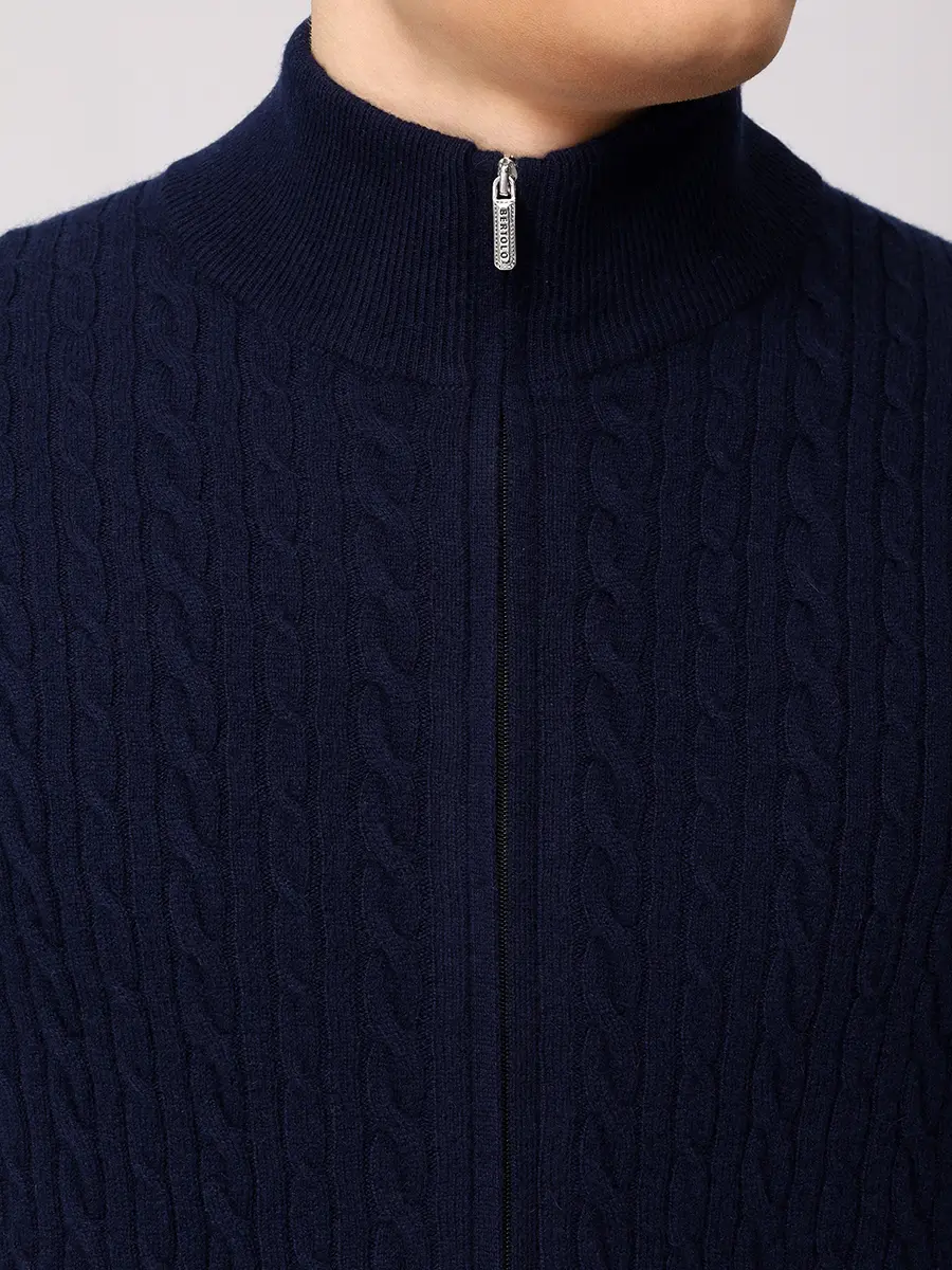 Кардиган кашемировый BERTOLO LUXURY MENSWEAR 200103/002062/1170 Темно- Синий  Фото 5