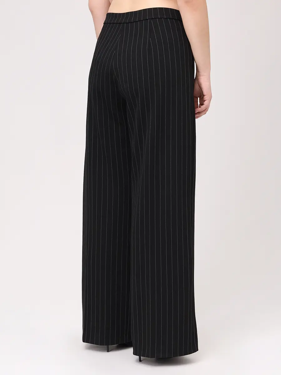 Брюки в полоску ELENA MIRO P161P0982601 Черный  Фото 3