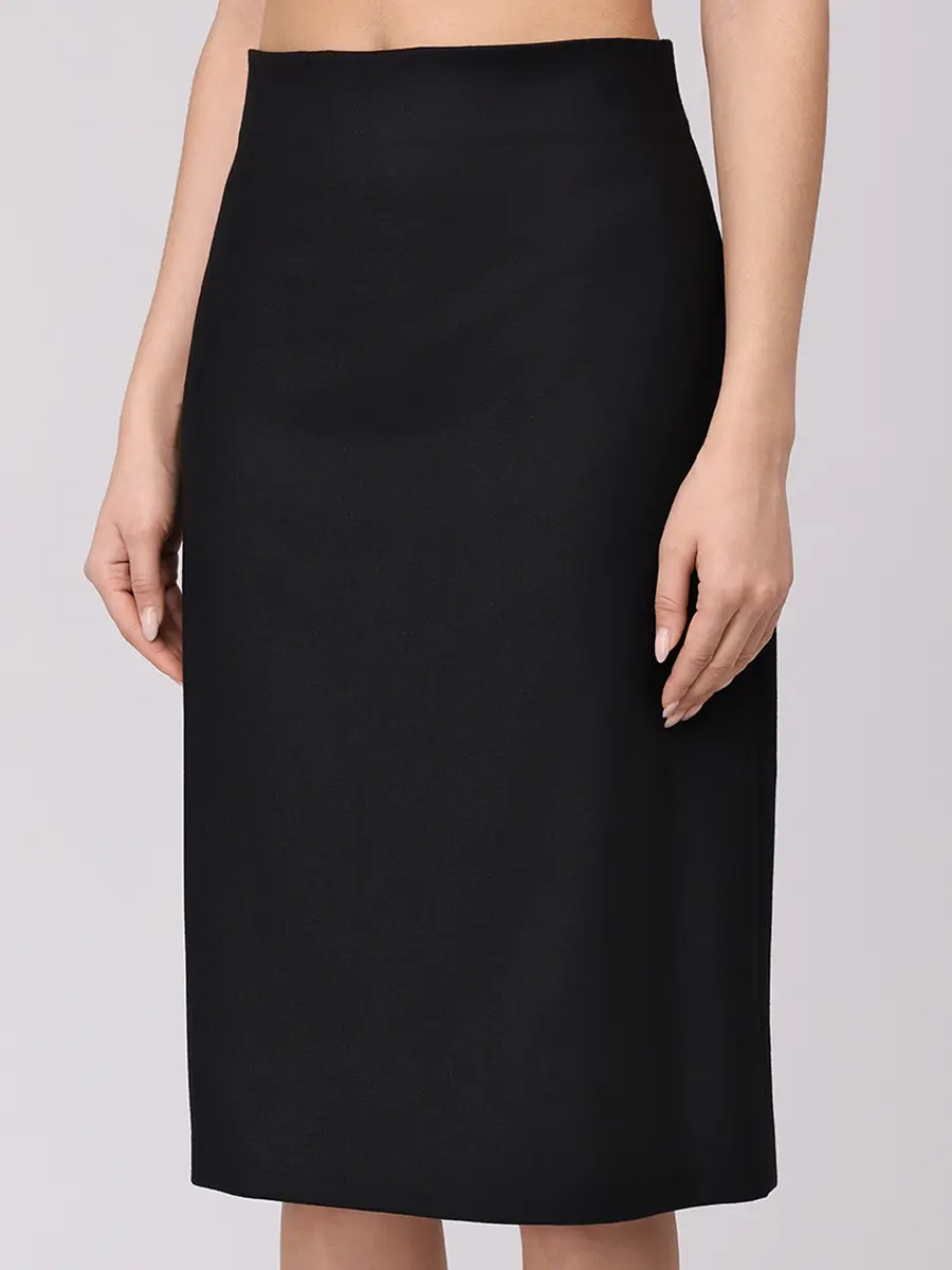 Юбка шерстяная ALBERTA FERRETTI A010766410555 Черный  Фото 4