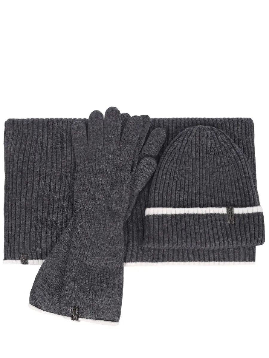 

Комплект из шерсти и кашемира, Серый, W26.CB001.2030.991 Темно-