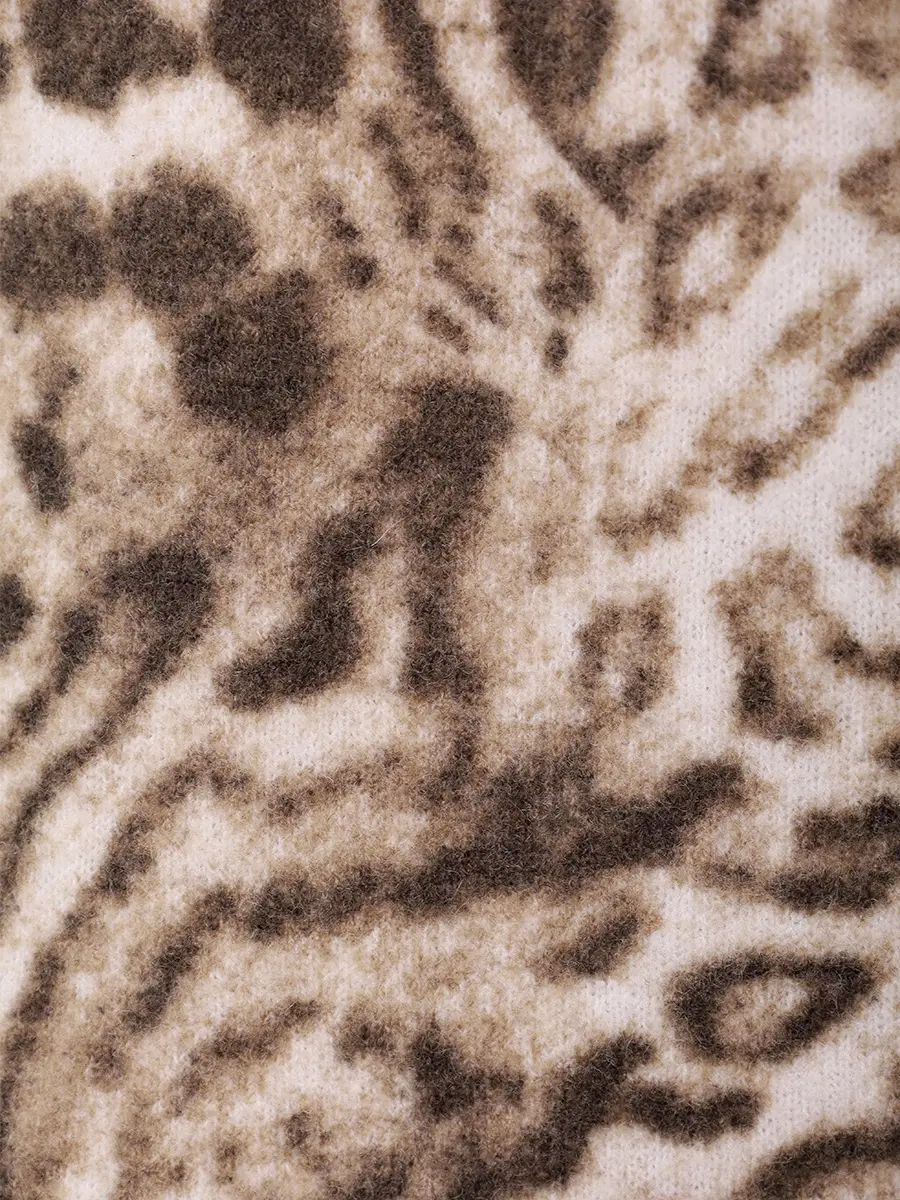 Джемпер с принтом ELENA MIRO M423Z049NMS1 Анималистичный принт  Фото 6