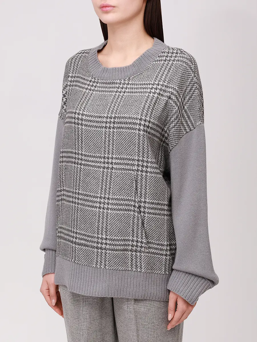 Толстовка из кашемира и шелка KITON D6075973444001 Серый  Фото 4