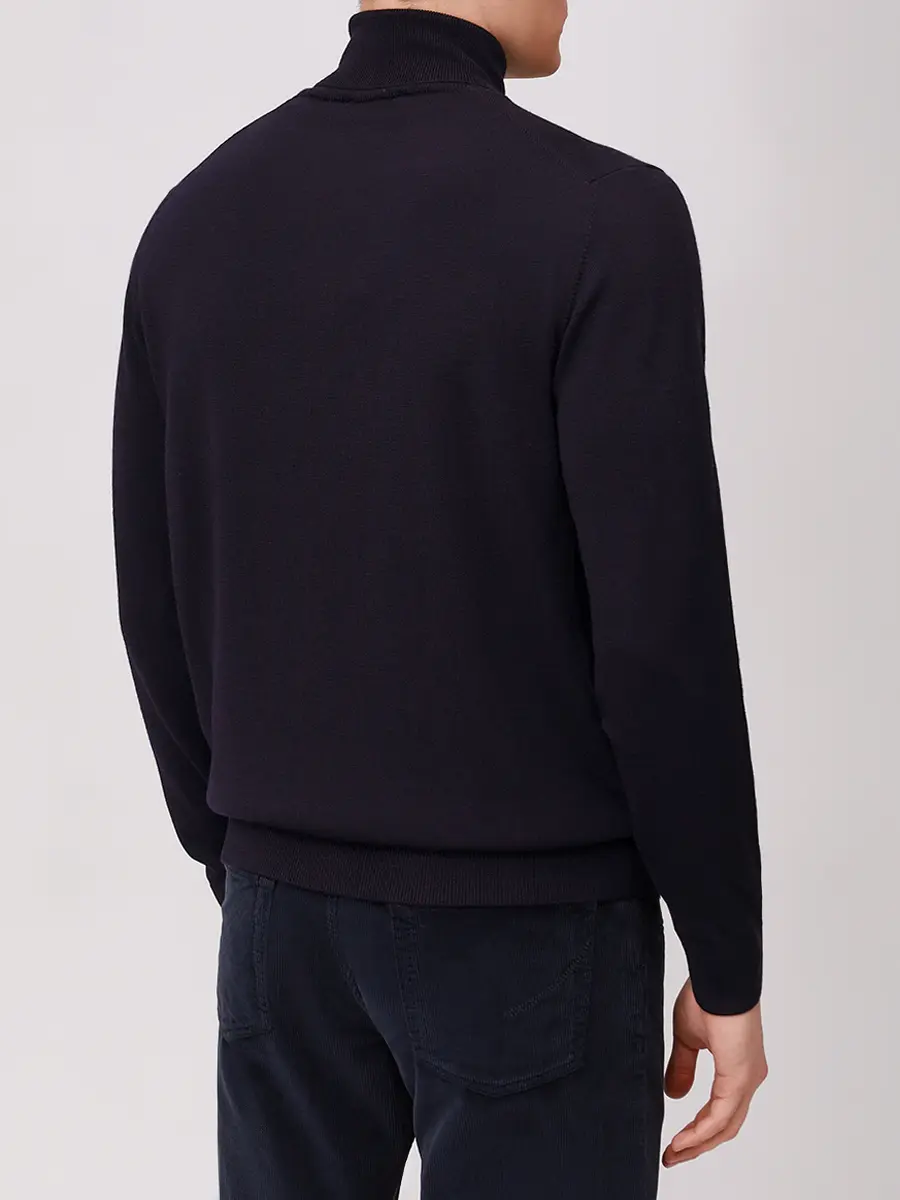 Водолазка шерстяная DANIELE FIESOLI 9047/23 BLU NOTTE Темно- Синий  Фото 3