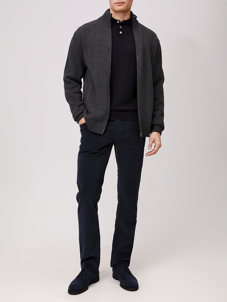 Поло шерстяное DANIELE FIESOLI 0026/23 BLU Темно- Синий  Фото 2