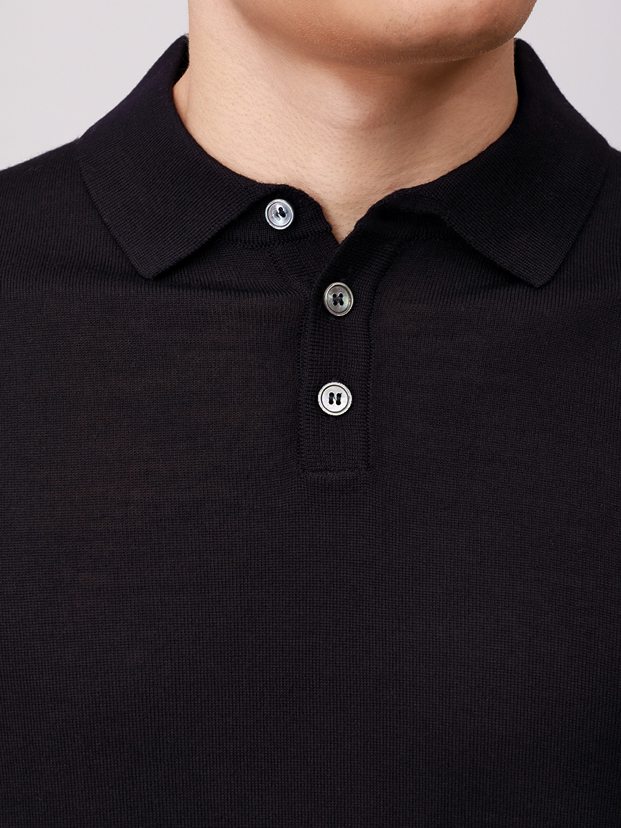 Поло шерстяное DANIELE FIESOLI 0026/23 BLU Темно- Синий  Фото 5