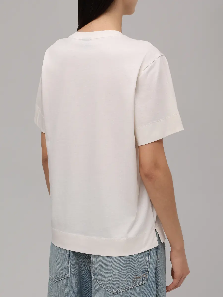 Футболка хлопковая BOSS 50551443/118 Кремовый  Фото 3