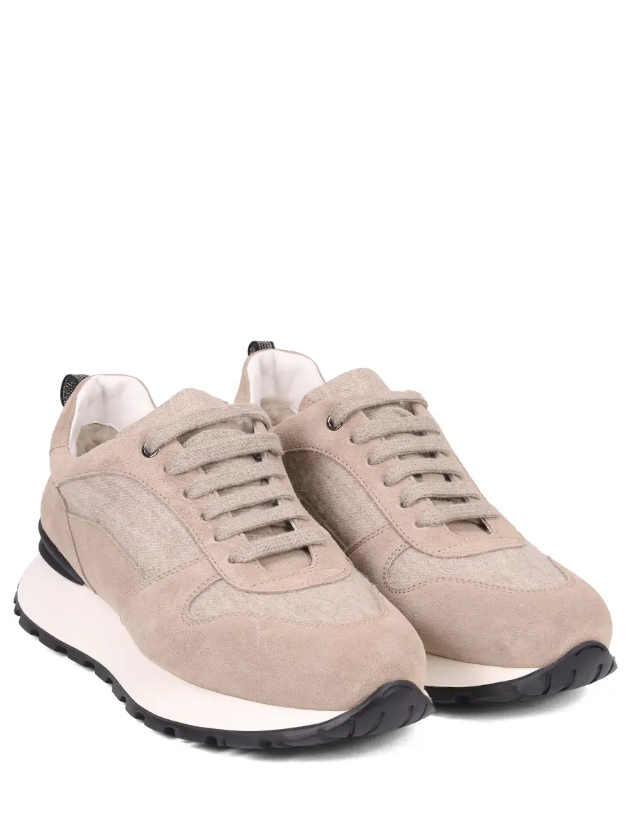 Кроссовки комбинированные на меху DOUCAL`S DD8828WHITPN724NC15 Кремовый  Фото 2