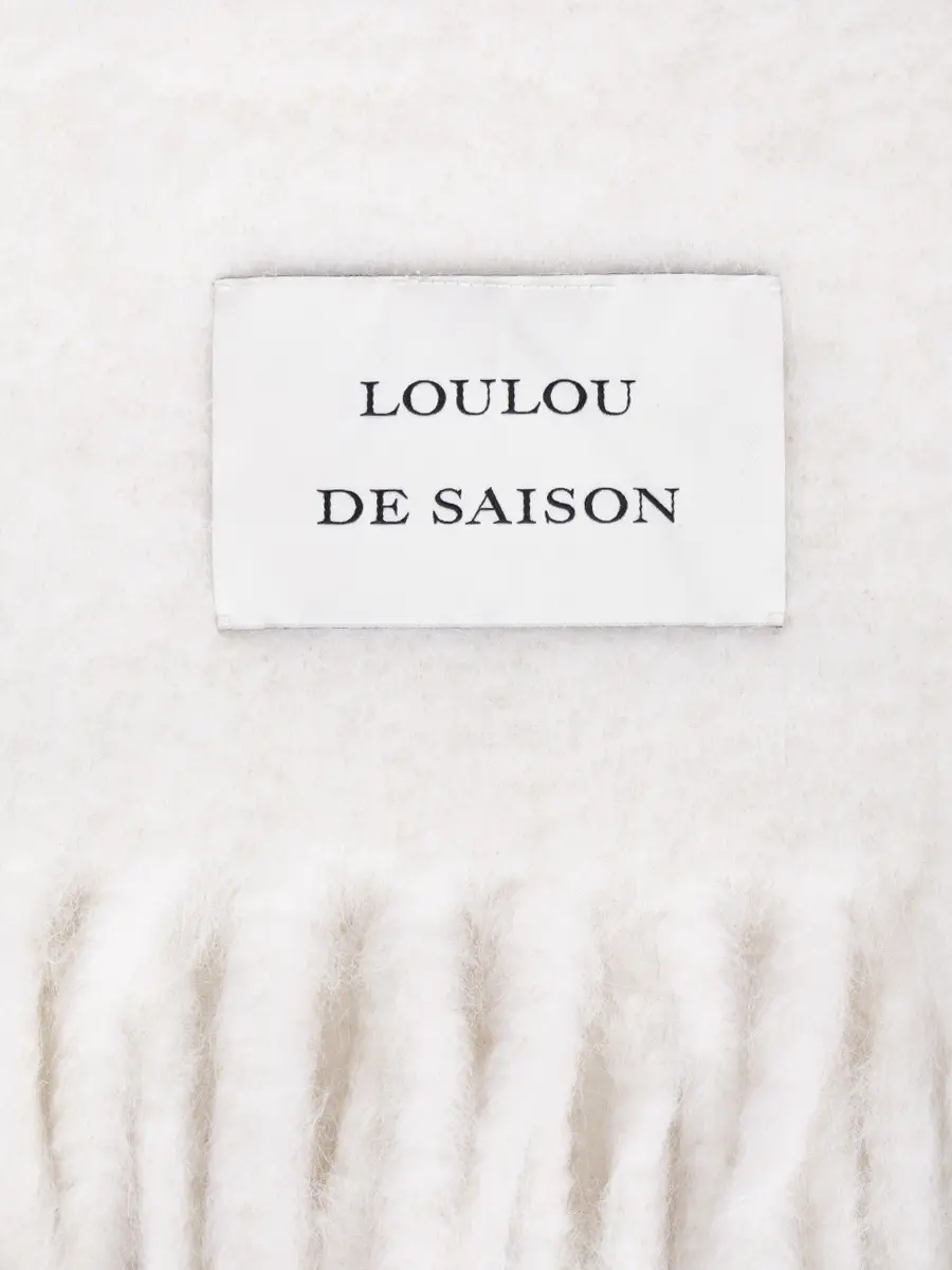 Шарф из шерсти альпака Santo LOULOU DE SAISON SANTO Белый  Фото 3